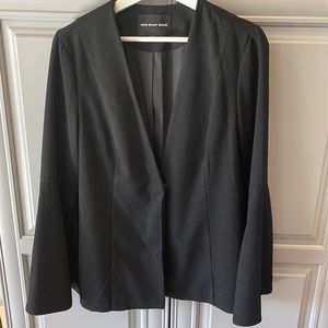 Who What Wear Black Bell Sleeve Jacket / Size M